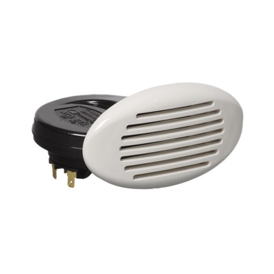 Flush-mount foldaway horn with spiral amplifier