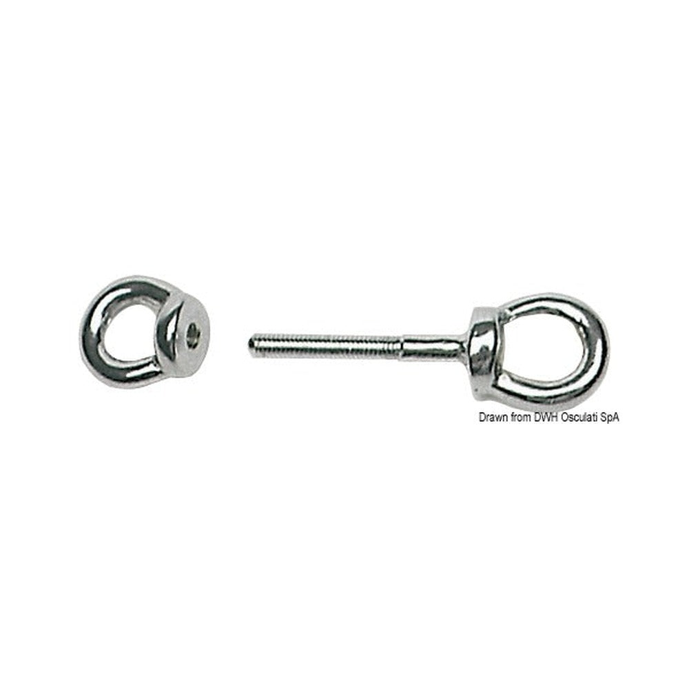 Double eyebolt for dinghy stern mounting