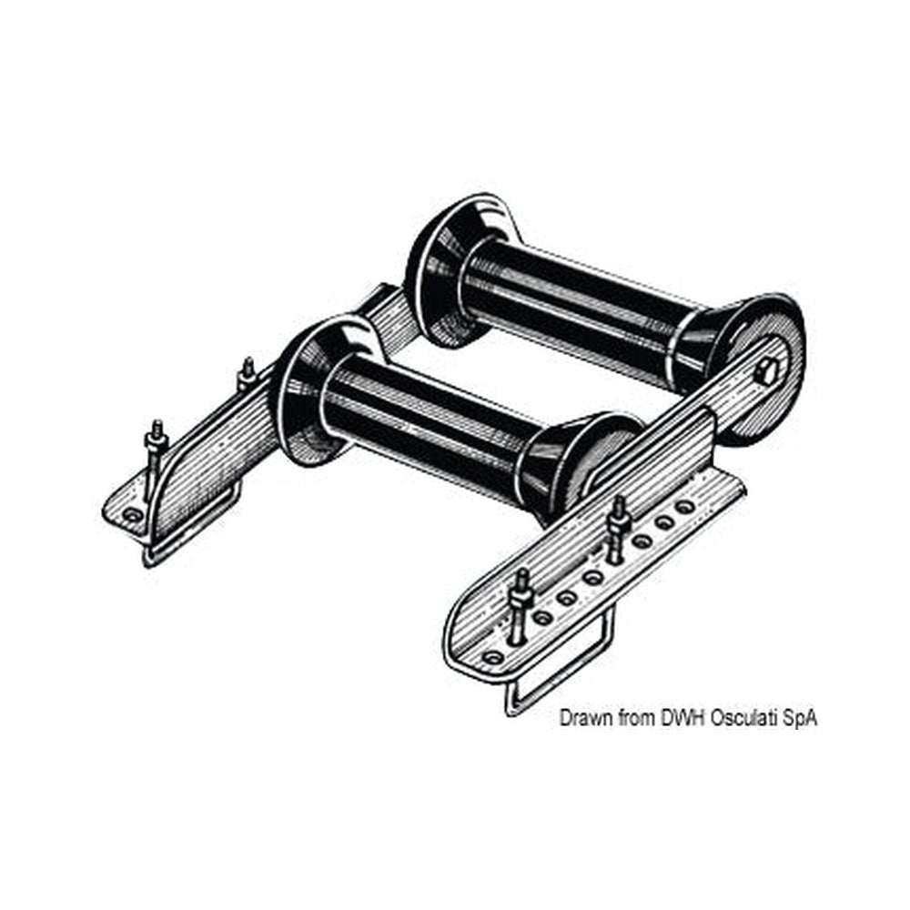 Brackets with rear keel roller