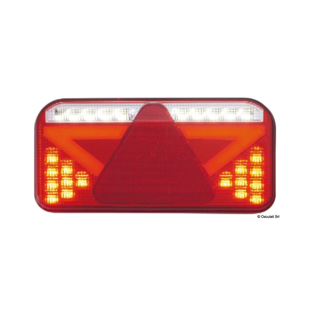 LED rear lights with triangular reflector and 6 fu