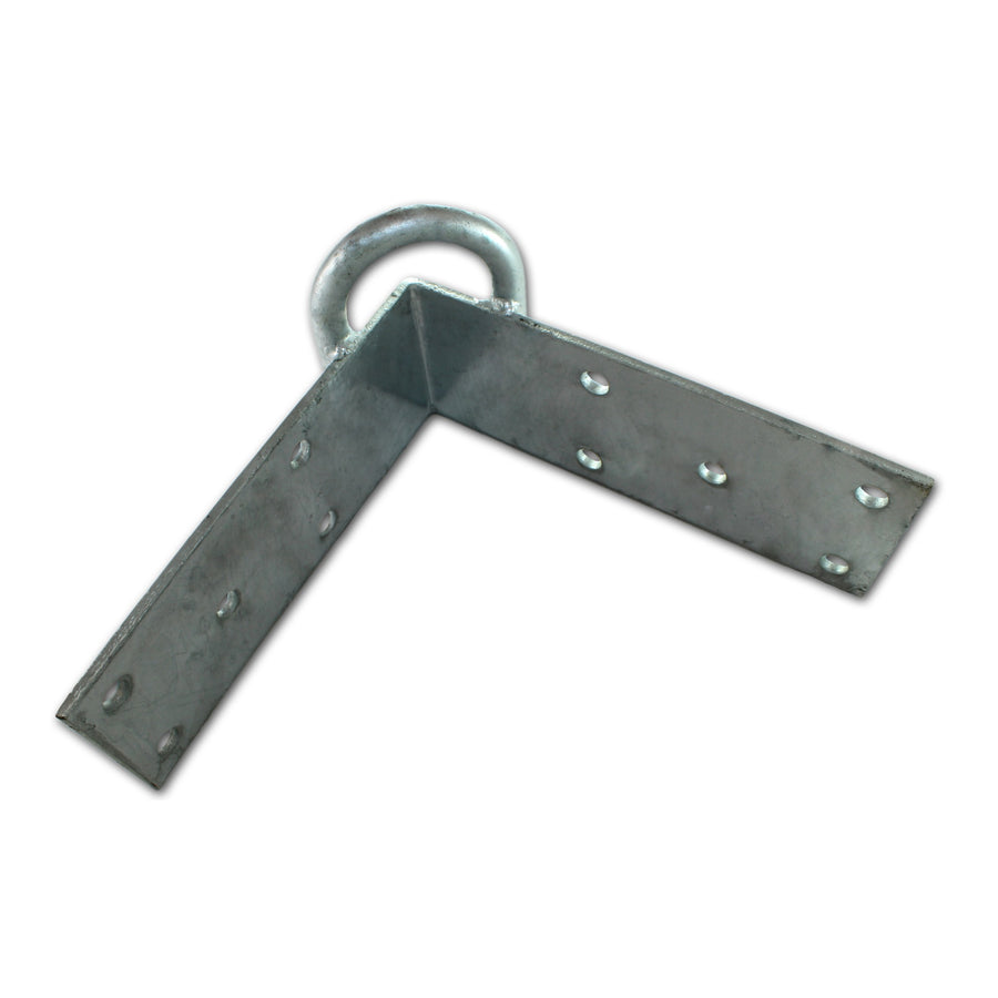 Dock Corner Plate with Eye 270 × 270 mm — Hot-Dip Galvanised