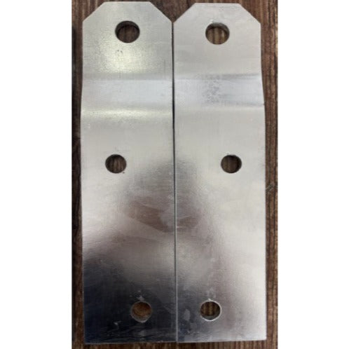Dock Hinge Pair, Bent 330 × 80 mm — Hot-Dip Galvanised