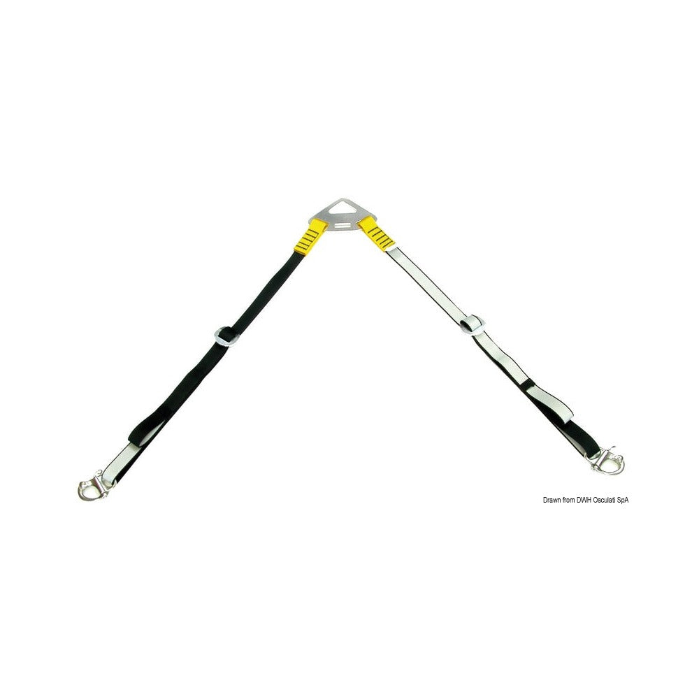 Polyester dinghy lift system