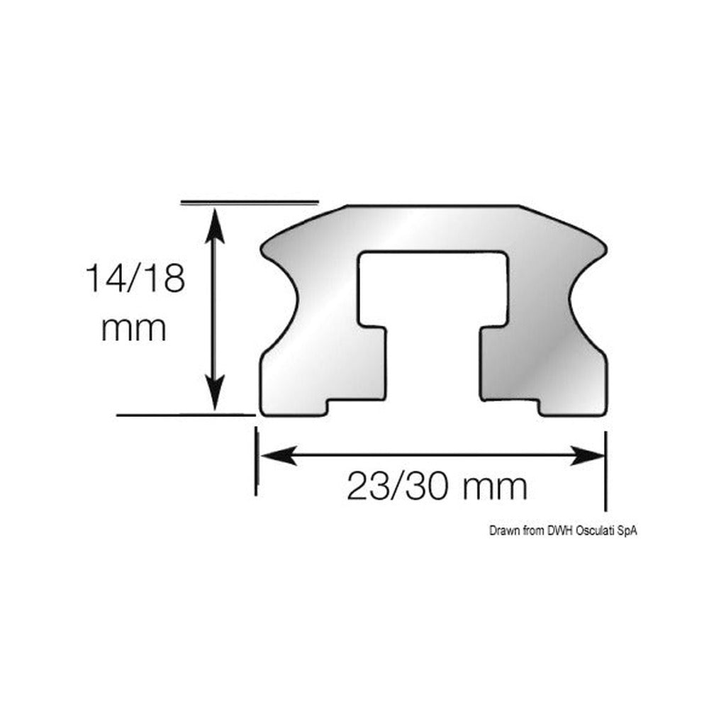 LEWMAR sliding bolt track