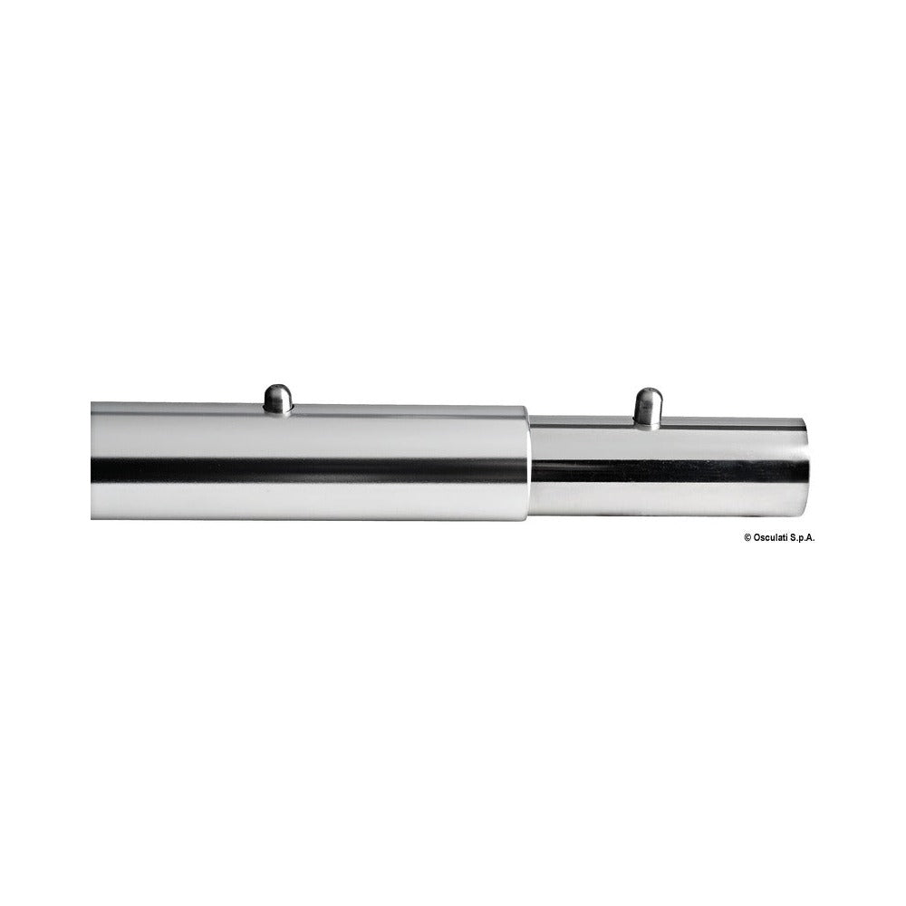 Straight line pole connectors, fitted with two spr
