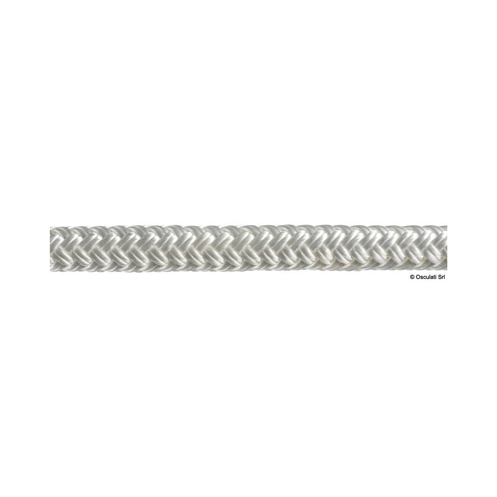 Double braid made of soft-spun high-strength polye