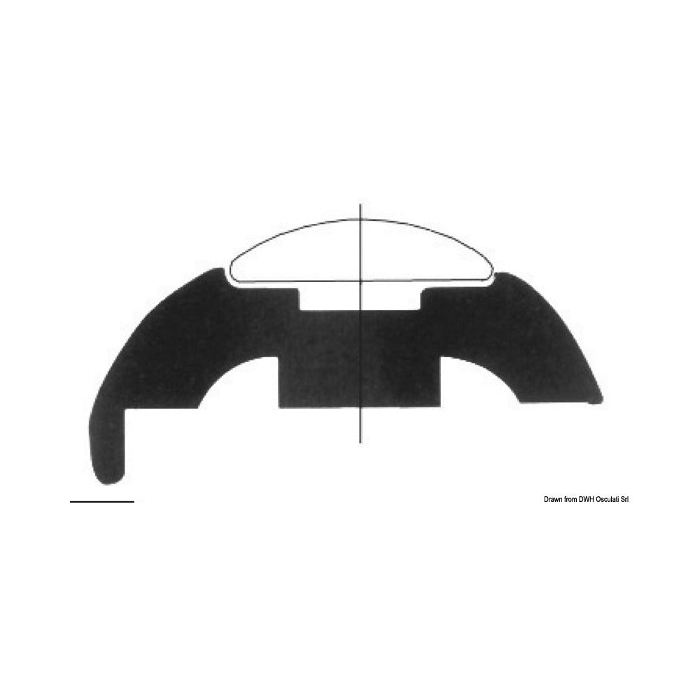 Base for stainless steel rubbing strakes