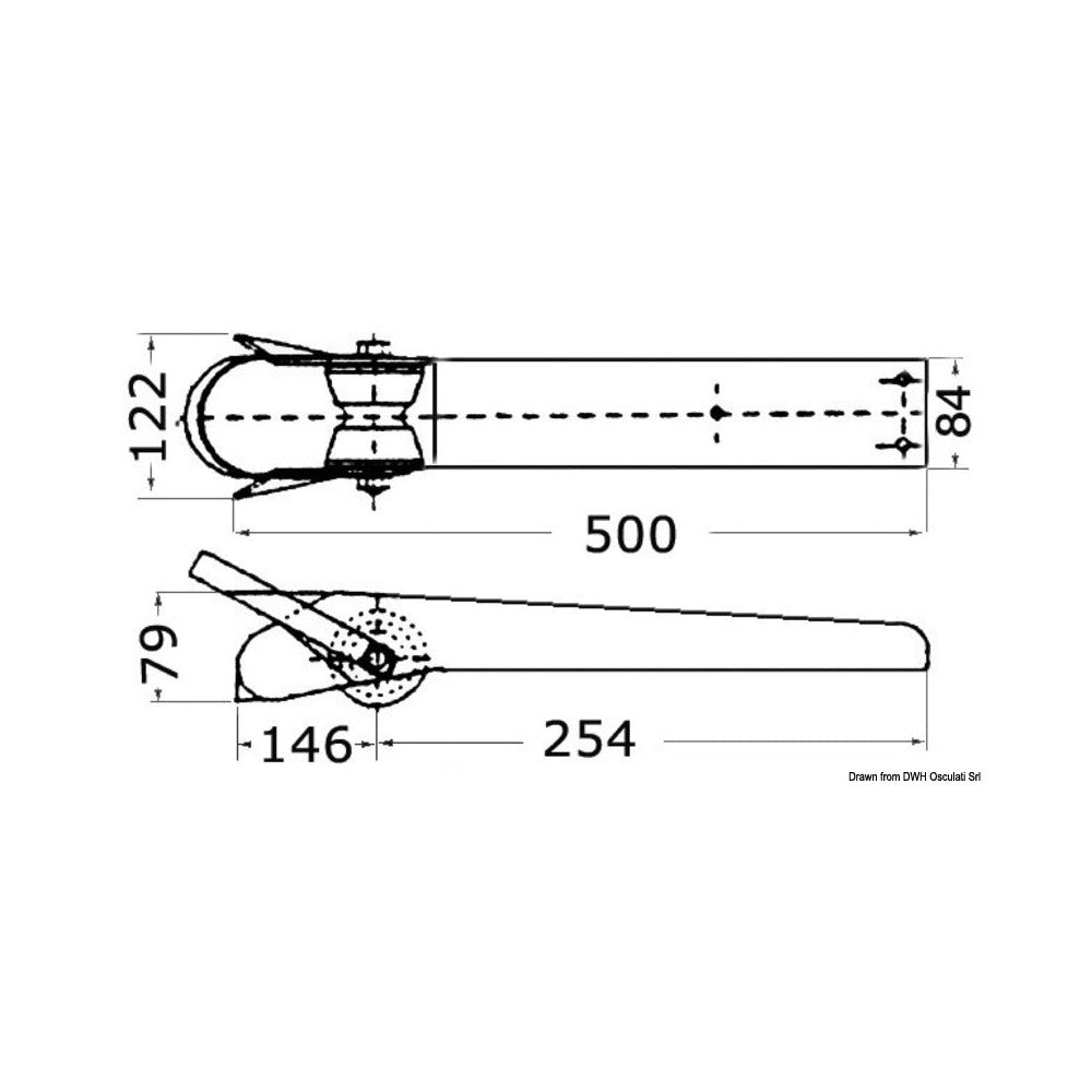Bow roller with fairlead