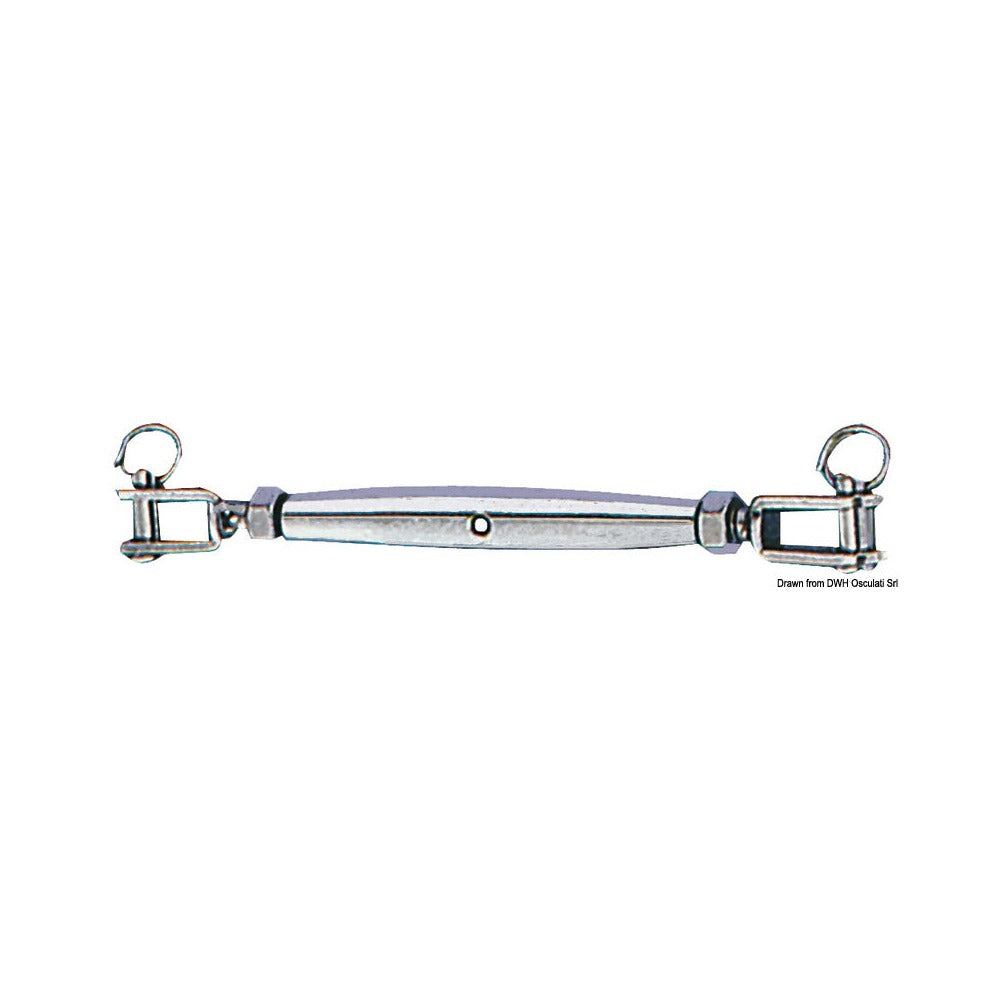 Rigging screws with two fixed jaws