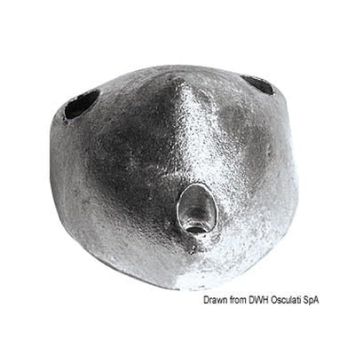 Zinc cone anode compatible with Max-Prop propeller