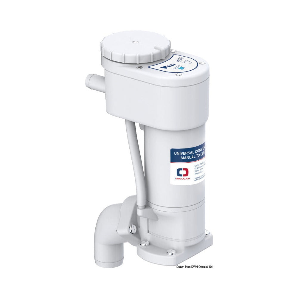 Manual-to-electric toilet conversion kit