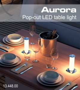 Aurora pop-out LED-pöytävalaisin