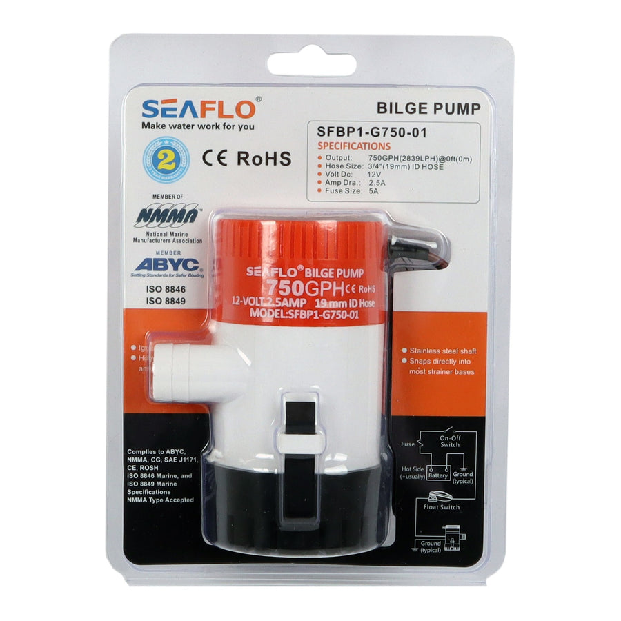 Seaflo Bilge Pump 12 V — 44 l/min