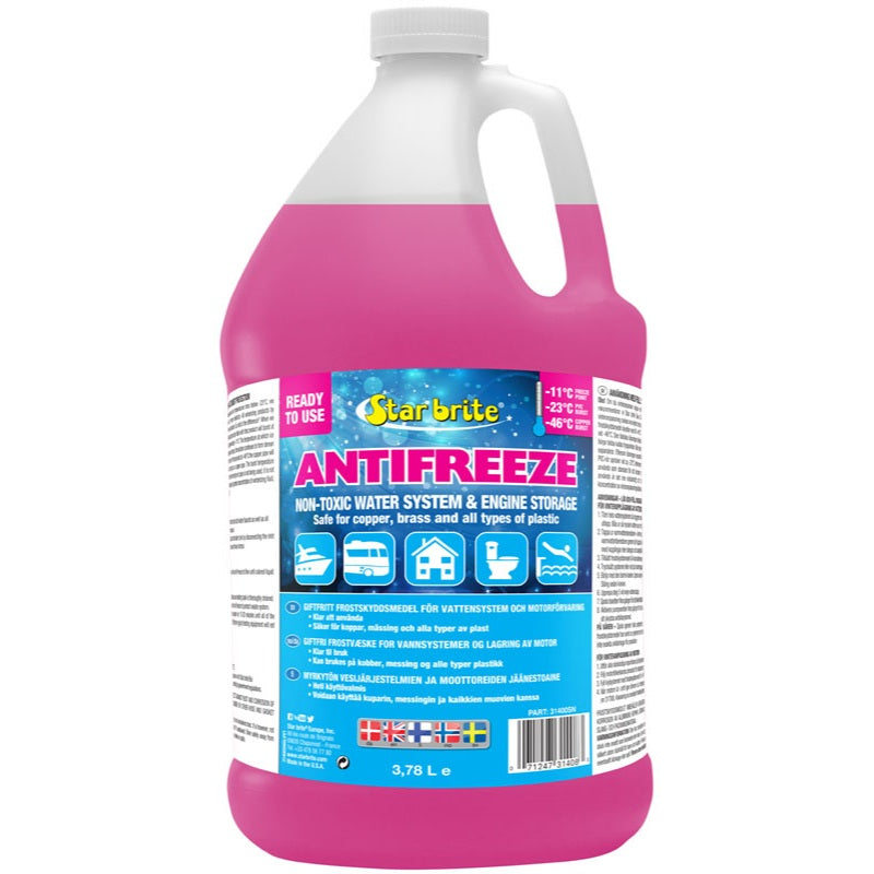 Star brite Non-Toxic Antifreeze −46 °C, Red, 3.78 L