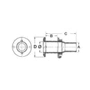 Skin fitting with hose adaptor