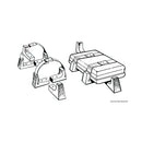 Mounting kit for liferafts in stiff case