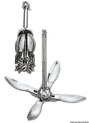 Folding grapnel anchors
