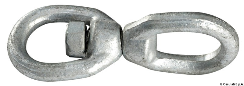 Galvanized steel swivel made for anchor chains and buoys