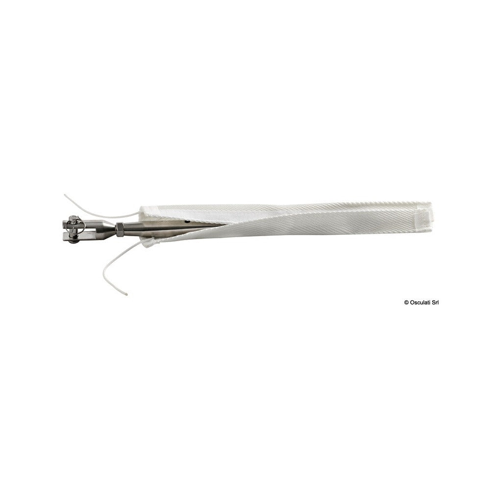 Rigging screw protectors made of UV-resistant whit