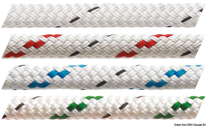MARLOW Doublebraid vit lina med inslag