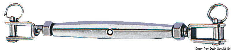 Rigging screws with two fixed jaws