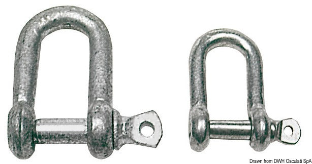 Galvanised steel D-Shackles
