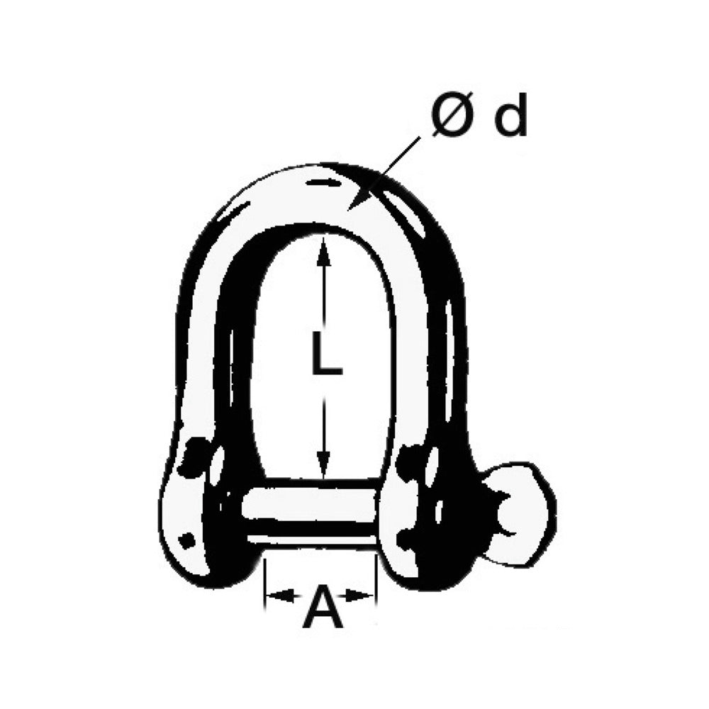 Galvanised steel D-Shackles