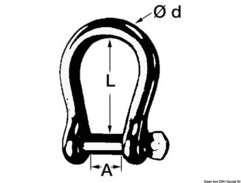 Galvanized lyre shackle
