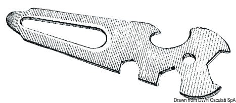 Multi-purpose tool made of AISI 316 stainless steel