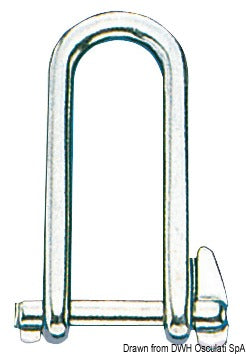 Long 'D' Shackles with captive locking pin