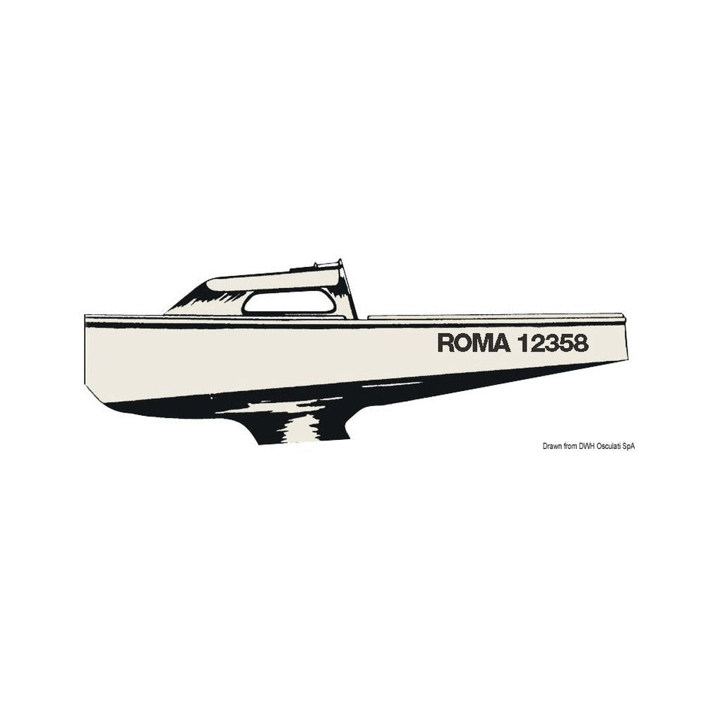 Self-adhesive letters for registration plate