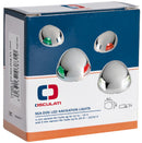 Sea-Dog stainless steel LED navigation lights.