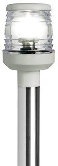Utdragbar LED-lampstolpe med vit sockel 60 cm / Vit