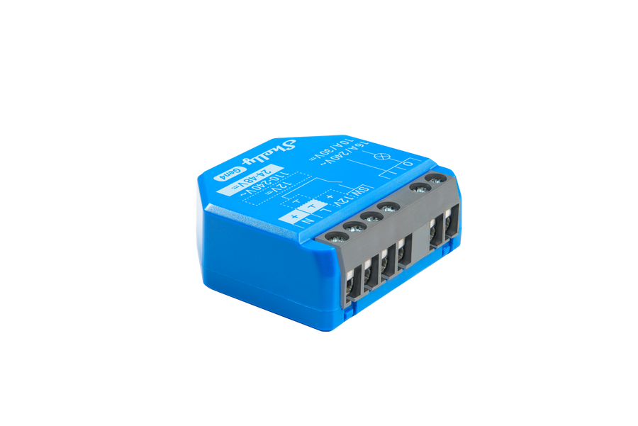 Shelly 1 Gen4 -rele, 4 kpl, Matter/Zigbee, 12–48 V DC & 230 V