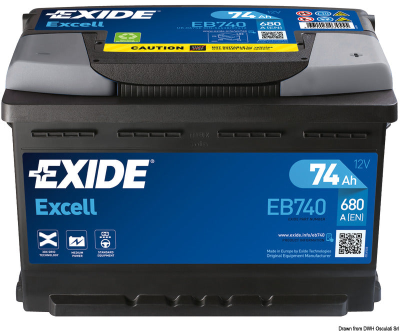 Exide Excell startbatterier