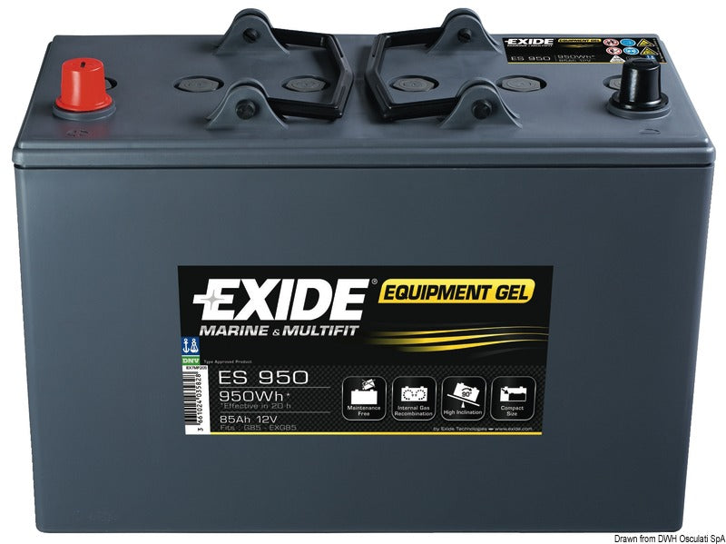 EXIDE GEL-batterier för service och start
