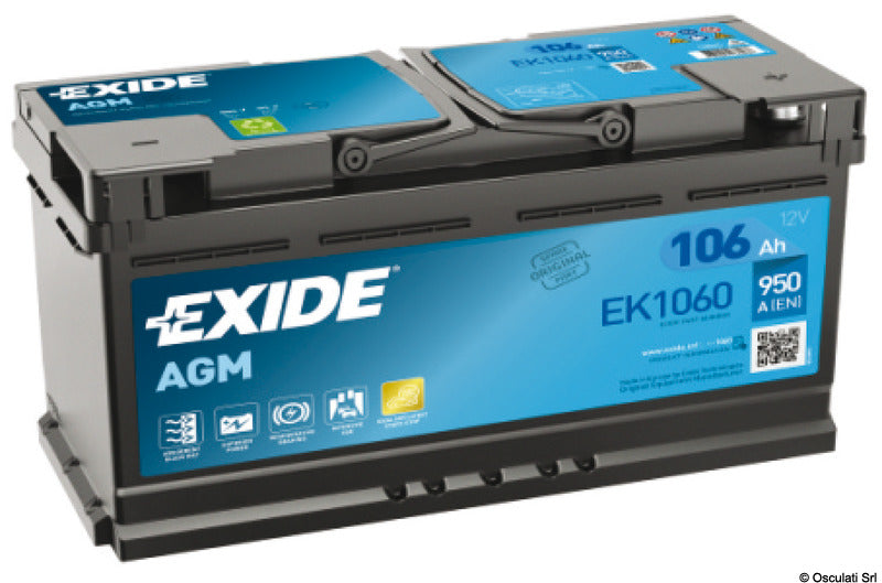 EXIDE AGM -akut käynnistys- ja palvelukäyttöön