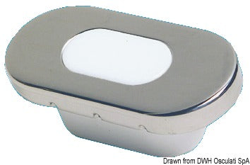 Bimini polished courtesy light w. SS front panel