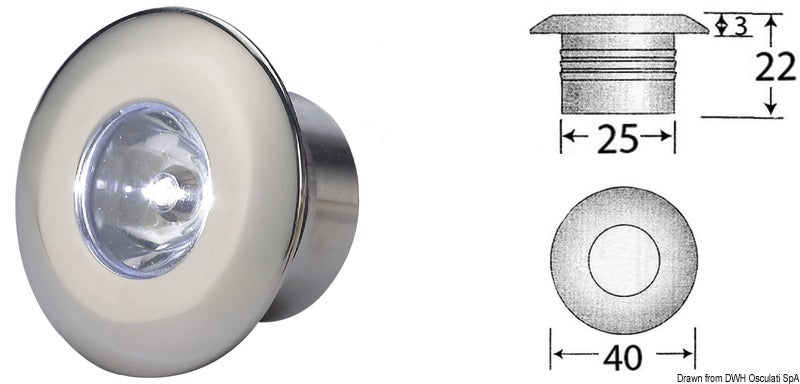 LED courtesy round red light