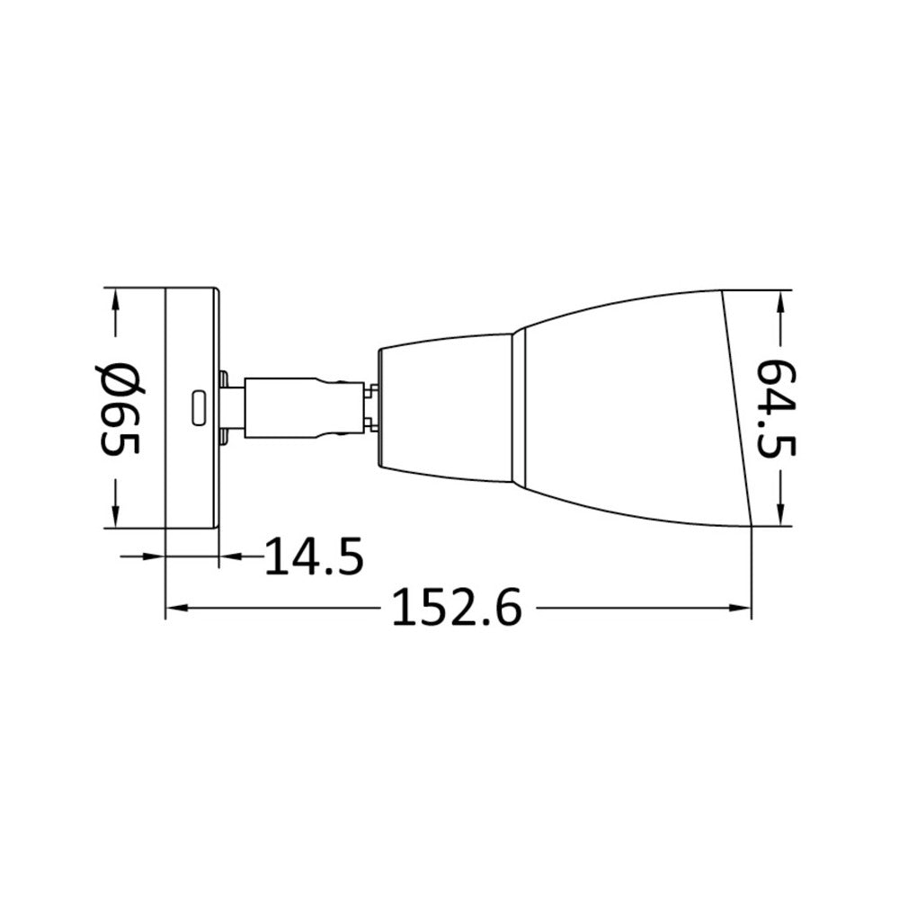 LED-kohdevalo USB-C-liitännällä ja kytkimellä