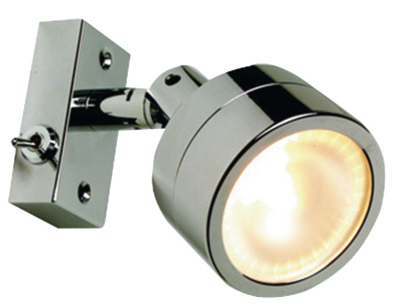 LED spotlight satin chrome white + blue LED