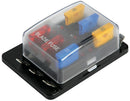 Fuse holder box with warning lights