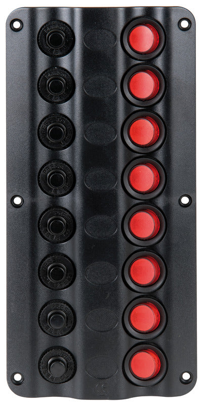 Wave Design -sähköinen ohjauspaneeli keinukytkimillä ja LED-merkkivaloilla