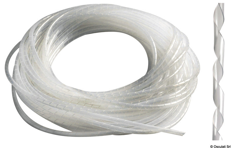 Cabling coil made of white polyethylene