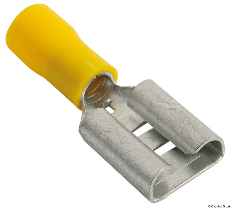 Faston förisolerade flatstiftsdonar (4,7 mm, 6,3 mm, 9,5 mm)