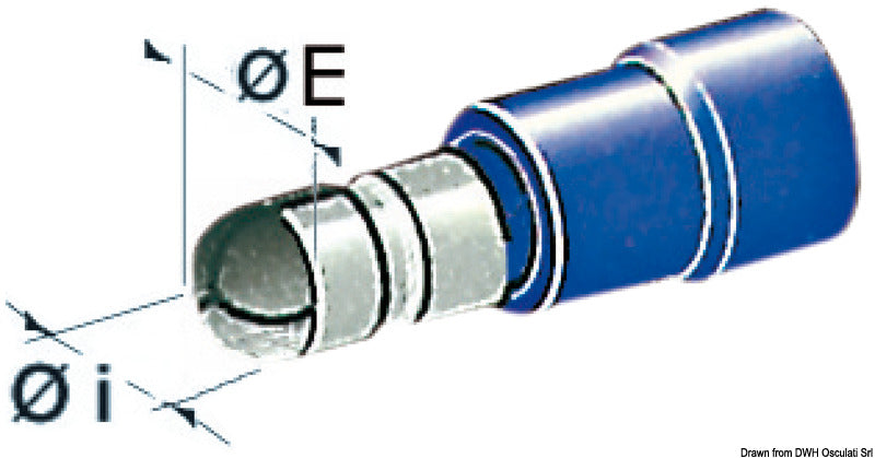 Cylindriska terminaler, förisolerade