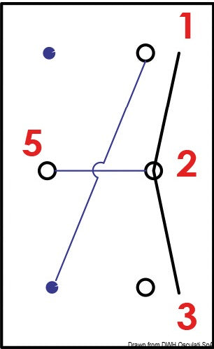 Marina R II dubbel LED-vippströmbrytare, IP56 vattentät