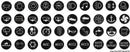 Set of 40 assorted marine stickers for anti-vandal flat switches type 14.215.xx