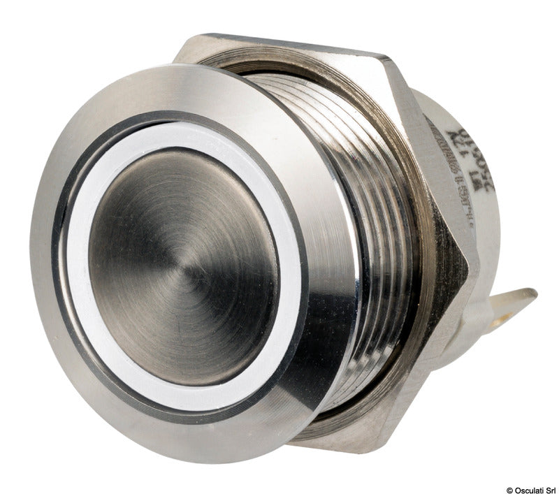 Lågprofilerade rostfria push-pull-brytare 12/24 V 20 A