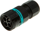 2/3/4-pole plug/socket for panel or bulkhead mounting